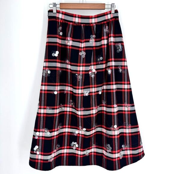 Maeve Embellished Plaid Skirt Size 6 Anthropologie - Picture 2 of 7